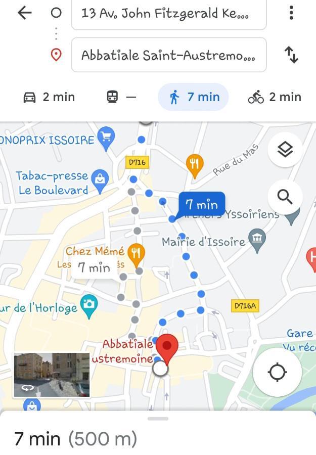 Appartement F2 Centre-Ville Issoire Avec Jolie Vue Buitenkant foto
